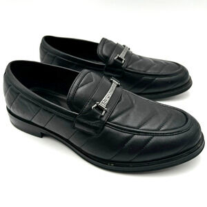 ALDO | Men's 9.5 Goodwyn Black Leather Quilted Loafer Luxe‎ Padded Insoles